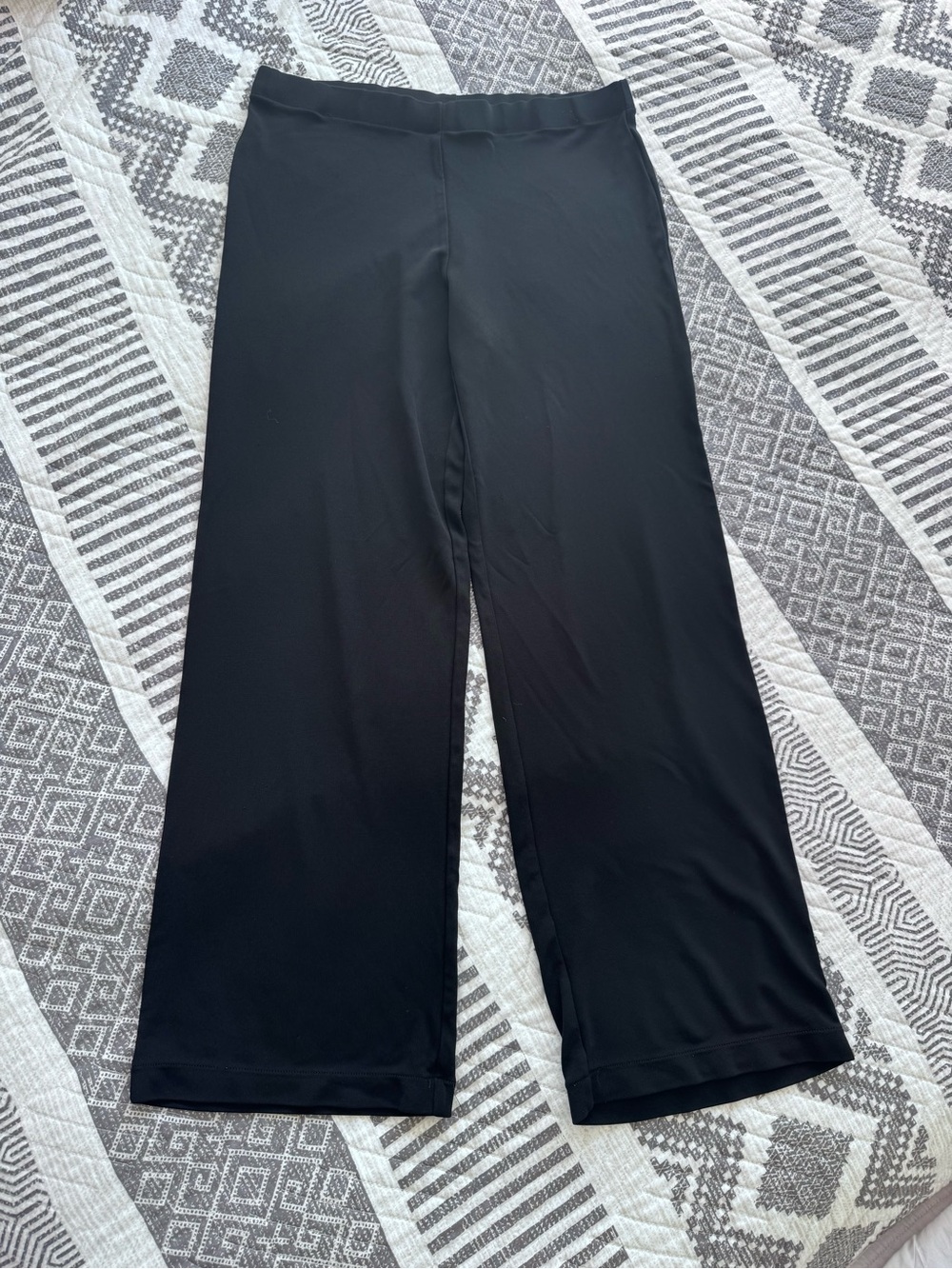 DKNY Black Stretchy Wide Leg Work Pants Women's Size Small